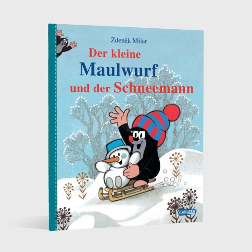 Buchcover und Innenansicht für das Buch: Der kleine Maulwurf und der Schneemann