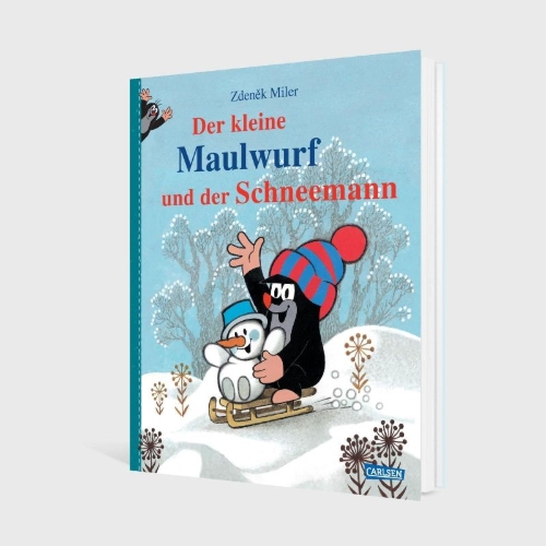Buchcover und Innenansicht für das Buch: Der kleine Maulwurf und der Schneemann
