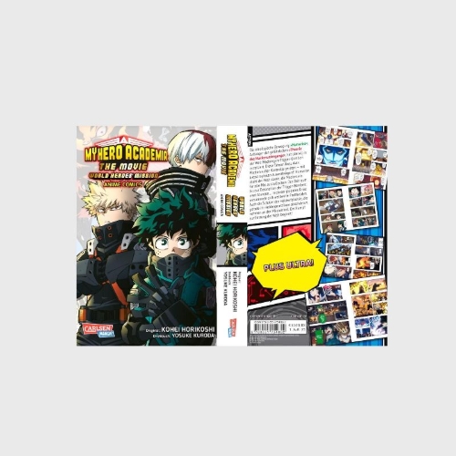 Buchcover und Innenansicht für das Buch: Boku no Hero Academia the Movie: Futari no Hero