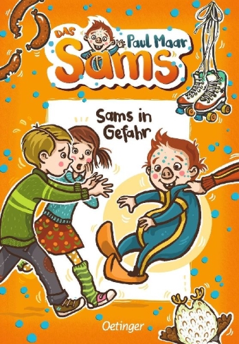 Buchcover und Innenansicht für das Buch: Sams in Gefahr