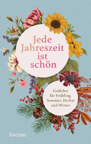 Buchcover und Innenansicht für das Buch: Jede Jahreszeit ist schön. Gedichte für Frühling, Sommer, Herbst und Winter