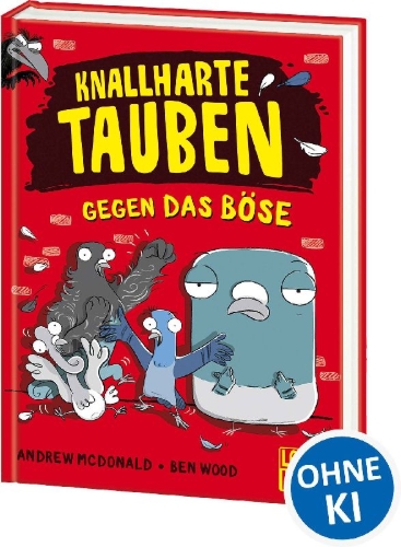 Buchcover und Innenansicht für das Buch: Real Pigeons Fight Crime