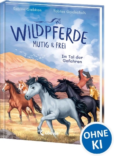 Buchcover und Innenansicht für das Buch: Wildpferde - mutig und frei (Band 2) - Im Tal der Gefahren