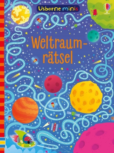 Buchcover und Innenansicht für das Buch: Usborne Minis: Weltraumrätsel