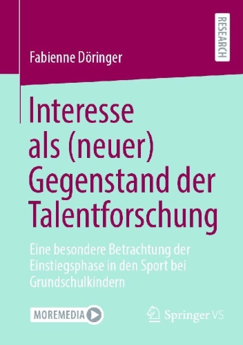 Buchcover und Innenansicht für das Buch: Interesse als (neuer) Gegenstand der Talentforschung