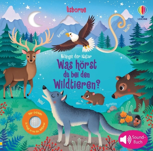 Buchcover und Innenansicht für das Buch: Klänge der Natur: Was hörst du bei den Wildtieren?