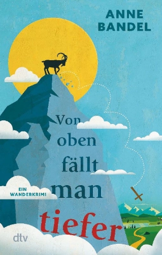 Buchcover und Innenansicht für das Buch: Von oben fällt man tiefer