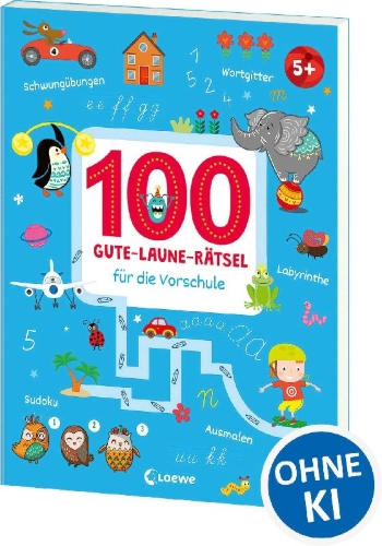 Buchcover und Innenansicht für das Buch: 100 Jeux Amusants - Je m'amuse, j'écris, et je calcule 5+