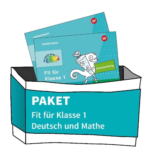 Buchcover und Innenansicht für das Buch: DIE BUNTE REIHE - Deutsch/Mathematik. Paket Fit für Klasse 1 (2 Hefte)