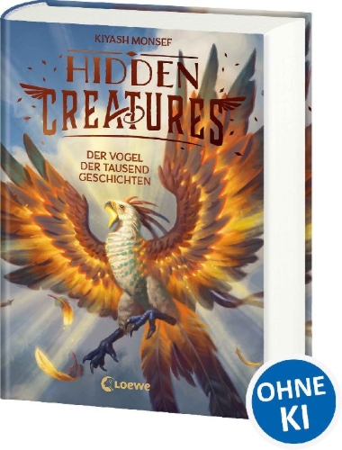 Buchcover und Innenansicht für das Buch: Hidden Creatures (Band 2) - Der Vogel der tausend Geschichten