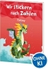 Buchcover und Innenansicht für das Buch: Wir stickern nach Zahlen - Fantasy