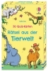 Buchcover und Innenansicht für das Buch: 50 Quiz-Karten: Rätsel aus der Tierwelt