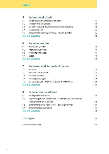 Buchcover und Innenansicht für das Buch: KomplettTrainer Gymnasium Mathematik 9. Klasse