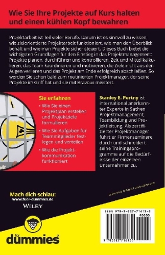 Buchcover und Innenansicht für das Buch: Grundlagen des Projektmanagements für Dummies