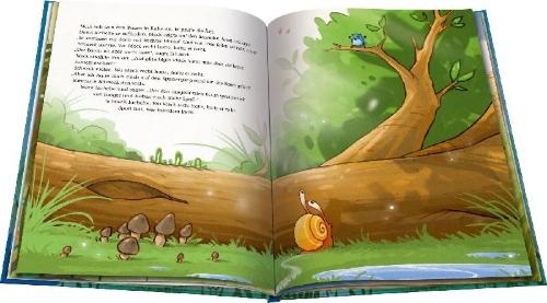 Buchcover und Innenansicht für das Buch: Meck und Schneck. Spaß hat, wer trotzdem lacht