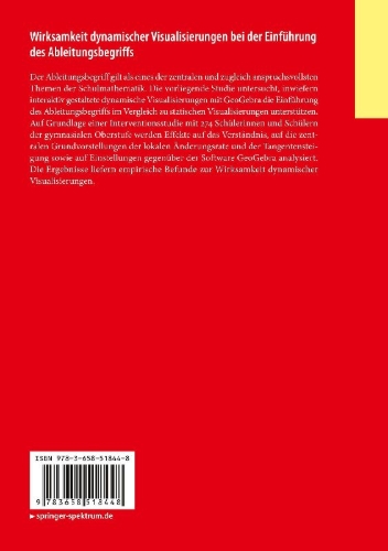 Buchcover und Innenansicht für das Buch: Wirksamkeit dynamischer Visualisierungen bei der Einführung des Ableitungsbegriffs