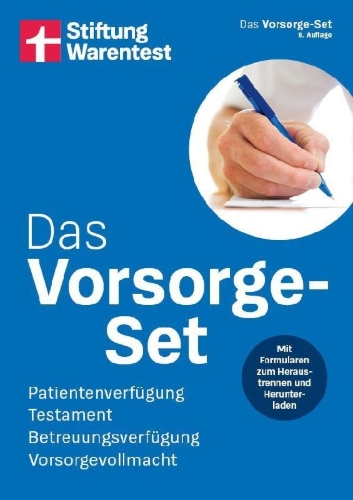 Buchcover und Innenansicht für das Buch: Das Vorsorge-Set
