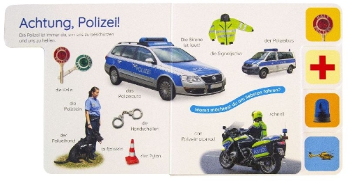 Buchcover und Innenansicht für das Buch: Erstes Lernen Pocket. Im Einsatz