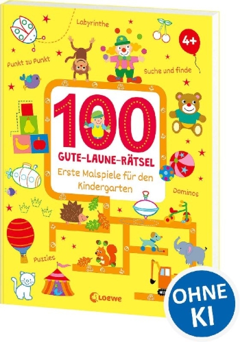 Buchcover und Innenansicht für das Buch: 100 jeux - Je m'amuse et je trace (OT)