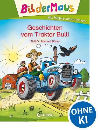 Buchcover und Innenansicht für das Buch: Bildermaus - Geschichten vom Traktor Bulli