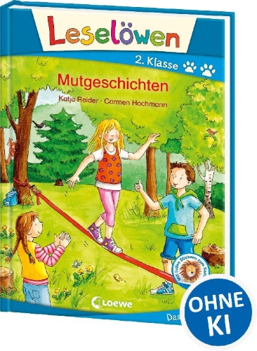 Buchcover und Innenansicht für das Buch: Leselöwen 2. Klasse - Mutgeschichten
