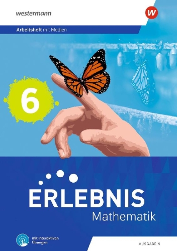 Buchcover und Innenansicht für das Buch: Erlebnis Mathematik - Ausgabe N. Arbeitsheft 6 mit Medien und interaktiven Übungen