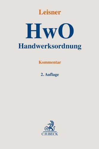 Buchcover und Innenansicht für das Buch: Handwerksordnung