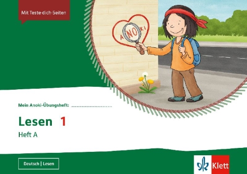 Buchcover und Innenansicht für das Buch: Mein Anoki-Übungsheft. Lesen 1. Heft A. Übungsheft Klasse 1