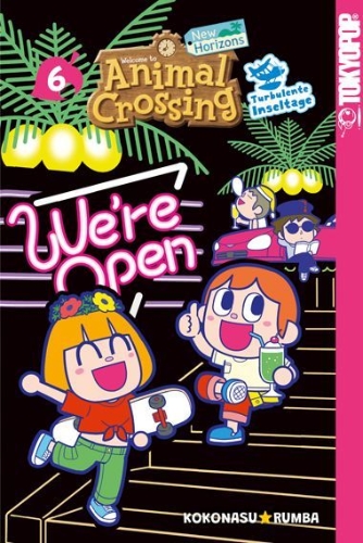 Buchcover und Innenansicht für das Buch: Animal Crossing: New Horizons - Turbulente Inseltage 06
