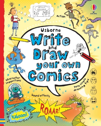 Buchcover und Innenansicht für das Buch: Write and Draw Your Own Comics