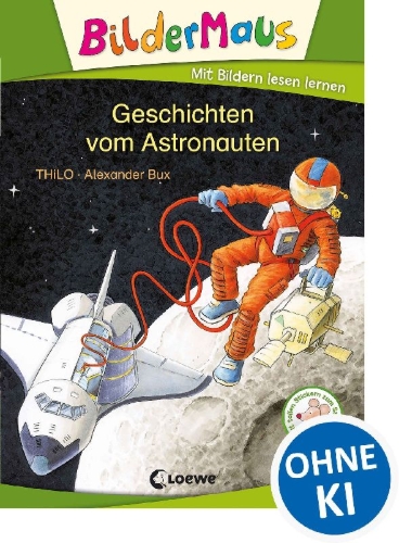 Buchcover und Innenansicht für das Buch: Bildermaus - Geschichten vom Astronauten
