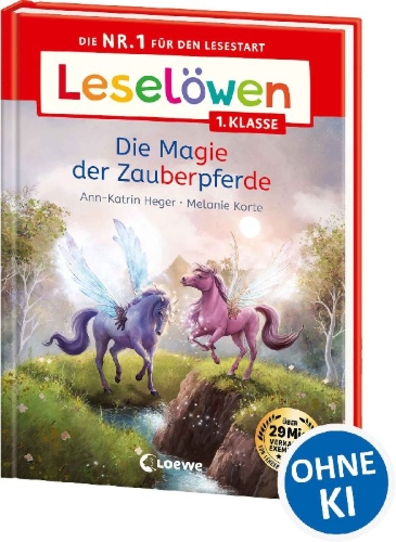 Buchcover und Innenansicht für das Buch: Leselöwen 1. Klasse - Die Magie der Zauberpferde