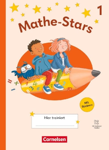 Buchcover und Innenansicht für das Buch: Mathe-Stars 1. Schuljahr - Regelkurs Ausgabe 2025 - Übungsheft