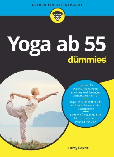 Buchcover und Innenansicht für das Buch: Yoga ab 55 für Dummies