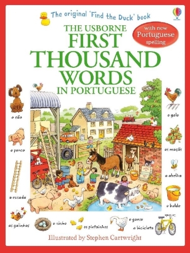 Buchcover und Innenansicht für das Buch: First Thousand Words in Portuguese