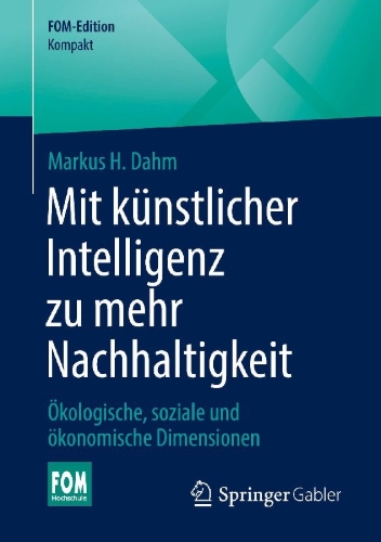 Buchcover und Innenansicht für das Buch: Mit Künstlicher Intelligenz zu mehr Nachhaltigkeit
