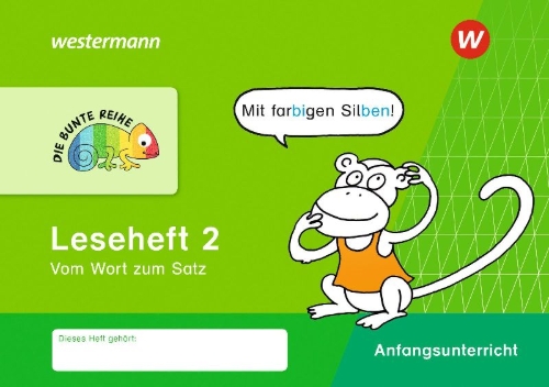 Buchcover und Innenansicht für das Buch: DIE BUNTE REIHE - Deutsch. Leseheft 2 - Silbenausgabe