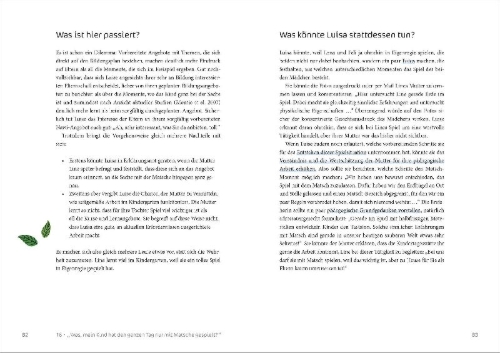 Buchcover und Innenansicht für das Buch: Inspirieren statt beschäftigen