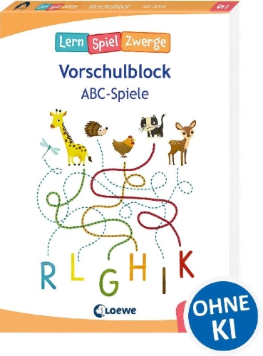Buchcover und Innenansicht für das Buch: Die neuen LernSpielZwerge - ABC-Spiele