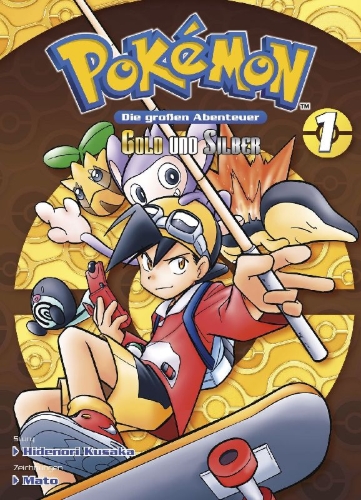 Buchcover und Innenansicht für das Buch: Pokémon - Die großen Abenteuer: Gold und Silber 01