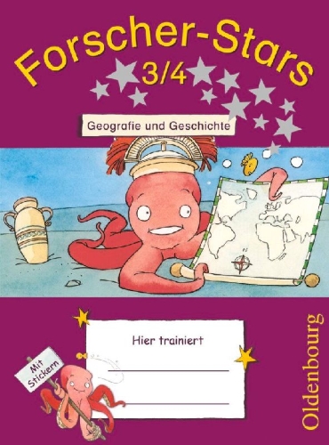 Buchcover und Innenansicht für das Buch: Forscher-Stars 3./4. Schuljahr. Geografie und Geschichte