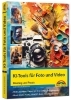 Buchcover und Innenansicht für das Buch: KI-Tools für Foto und Video - gekonnt die KI-Programme von Adobe Photoshop, Adobe Firefly, ChatGPT, DALL-E und Midjourney einsetzen
