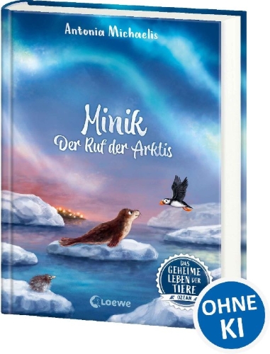Buchcover und Innenansicht für das Buch: Das geheime Leben der Tiere (Ozean) - Minik - Der Ruf der Arktis