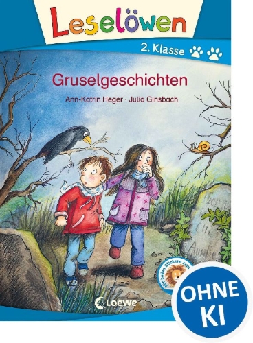 Buchcover und Innenansicht für das Buch: Leselöwen 2. Klasse - Gruselgeschichten