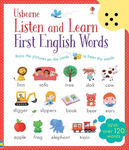 Buchcover und Innenansicht für das Buch: Listen and Learn First English Words