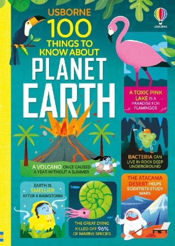 Buchcover und Innenansicht für das Buch: 100 Things to Know About Planet Earth