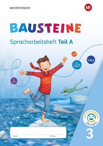 Buchcover und Innenansicht für das Buch: BAUSTEINE Sprachbuch und Spracharbeitshefte 3. Spracharbeitsheft mit interaktiven Übungen