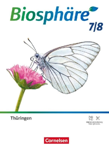 Buchcover und Innenansicht für das Buch: Biosphäre Sekundarstufe I 7./8. Schuljahr - Gymnasium Thüringen - Schulbuch