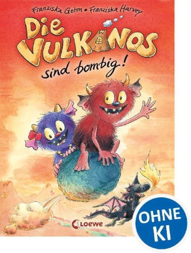Buchcover und Innenansicht für das Buch: Die Vulkanos sind bombig!