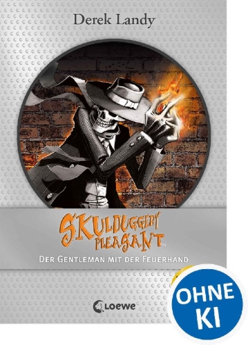 Buchcover und Innenansicht für das Buch: Skulduggery Pleasant 01. Der Gentleman mit der Feuerhand